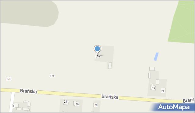 Rudka, Brańska, 17e, mapa Rudka