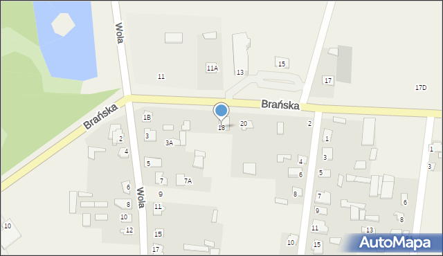 Rudka, Brańska, 18, mapa Rudka