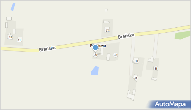 Rudka, Brańska, 30, mapa Rudka