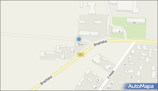 Rudka, Brańska, 5, mapa Rudka