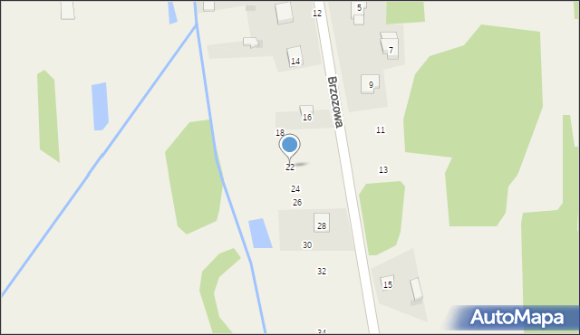 Rudnik Wielki, Brzozowa, 22, mapa Rudnik Wielki