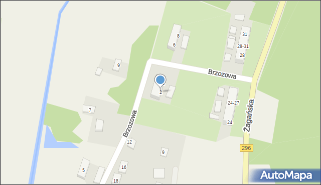 Ruszów, Brzozowa, 2, mapa Ruszów