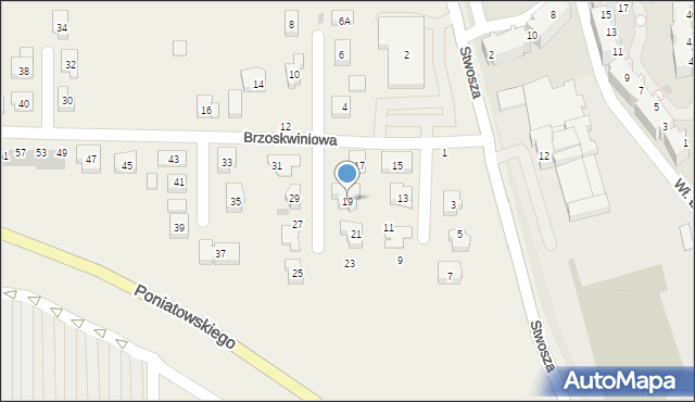 Ruszowice, Brzoskwiniowa, 19, mapa Ruszowice