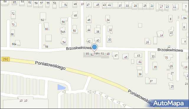 Ruszowice, Brzoskwiniowa, 59, mapa Ruszowice