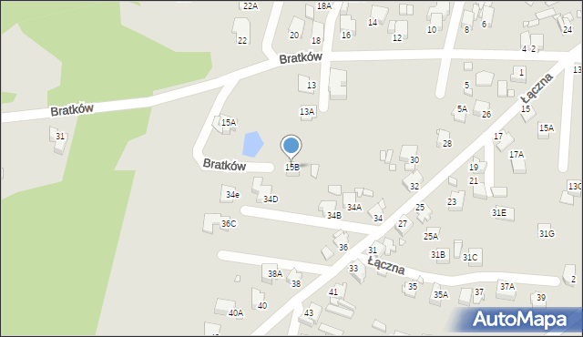 Rybnik, Bratków, 15B, mapa Rybnika