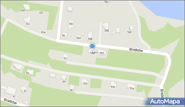 Rybnik, Bratków, 56B, mapa Rybnika