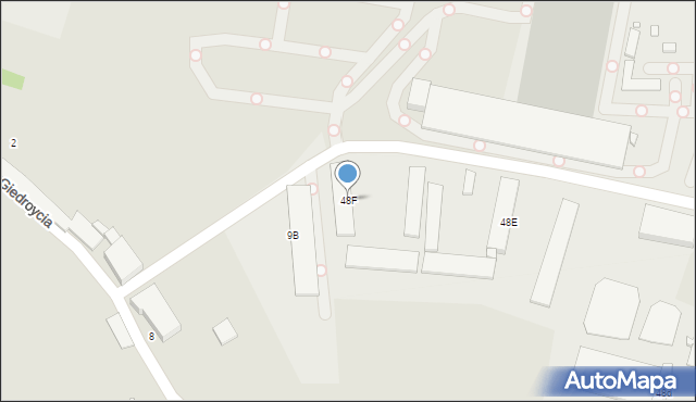 Rybnik, Brzezińska, 48F, mapa Rybnika