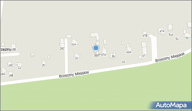 Rybnik, Brzeziny Miejskie, 35A, mapa Rybnika