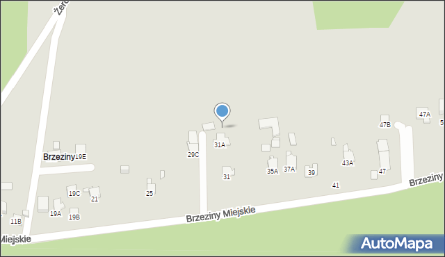 Rybnik, Brzeziny Miejskie, 7a, mapa Rybnika