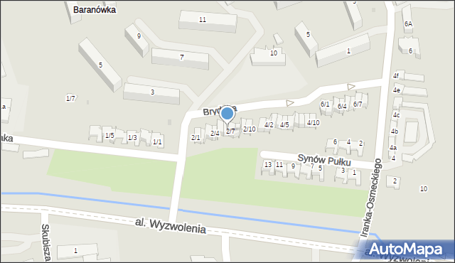 Rzeszów, Brydaka Edwarda, kpt., 2/6, mapa Rzeszów