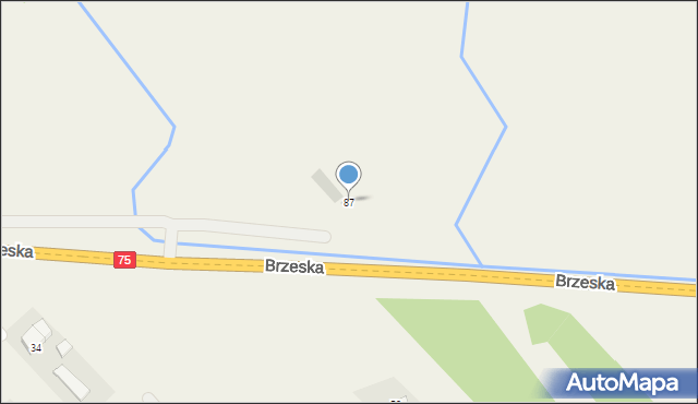 Rzezawa, Brzeska, 87, mapa Rzezawa