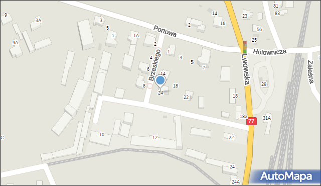 Sandomierz, Brzeskiego Michała, por., 24, mapa Sandomierza