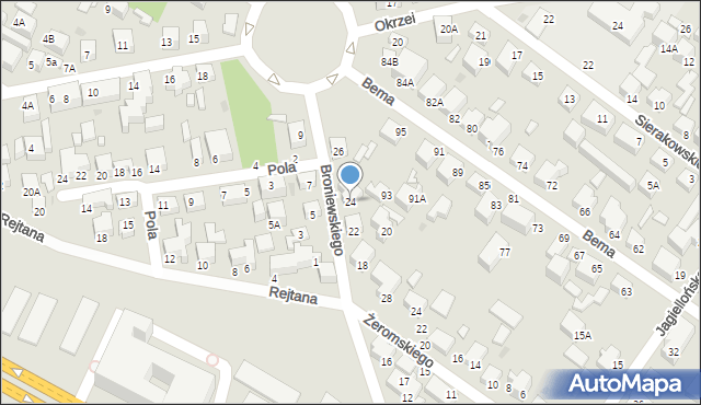 Siedlce, Broniewskiego Władysława, 24, mapa Siedlce