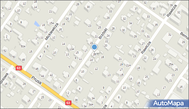 Siedlce, Brzóski Stanisława, ks., 16, mapa Siedlce