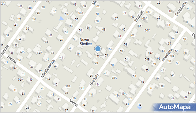 Siedlce, Brzóski Stanisława, ks., 53, mapa Siedlce