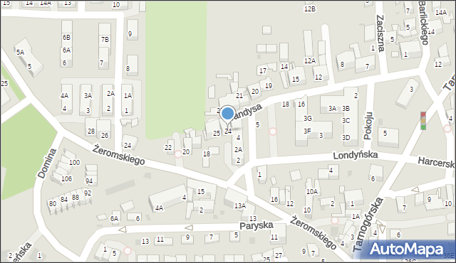 Siemianowice Śląskie, Brandysa Pawła, ks., 24, mapa Siemianowice Śląskie