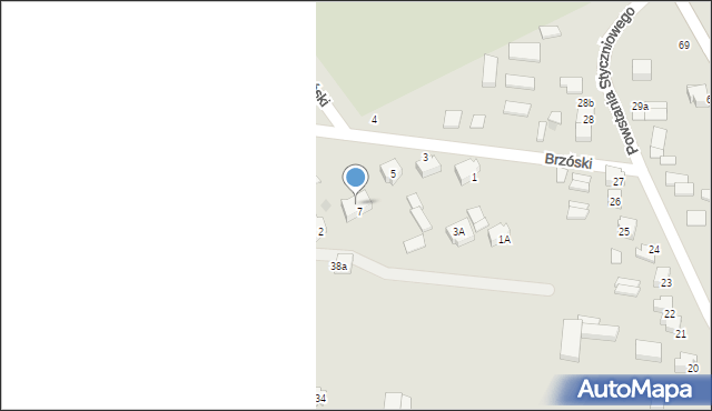 Siemiatycze, Brzóski Stanisława, ks., 9, mapa Siemiatycze