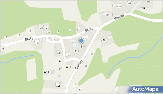 Siepraw, Brzeg, 5, mapa Siepraw