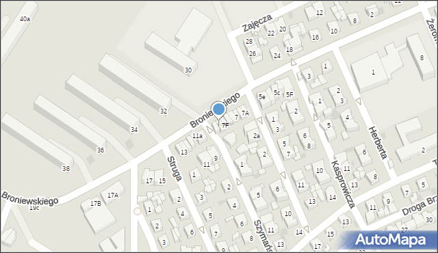 Sieradz, Broniewskiego Władysława, 7G, mapa Sieradz