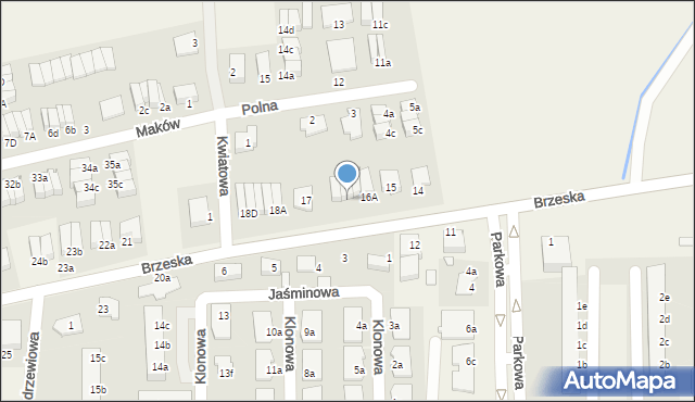 Skarbimierz-Osiedle, Brzeska, 16D, mapa Skarbimierz-Osiedle