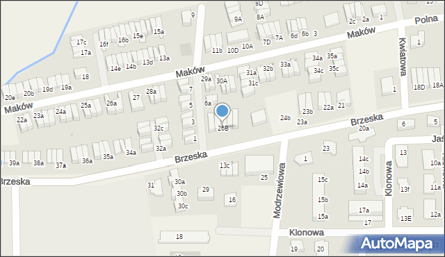 Skarbimierz-Osiedle, Brzeska, 26B, mapa Skarbimierz-Osiedle