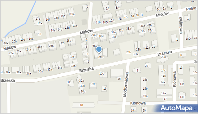 Skarbimierz-Osiedle, Brzeska, 26C, mapa Skarbimierz-Osiedle