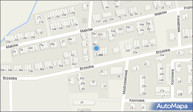 Skarbimierz-Osiedle, Brzeska, 26E, mapa Skarbimierz-Osiedle