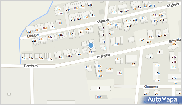 Skarbimierz-Osiedle, Brzeska, 32a, mapa Skarbimierz-Osiedle