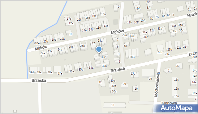 Skarbimierz-Osiedle, Brzeska, 33d, mapa Skarbimierz-Osiedle