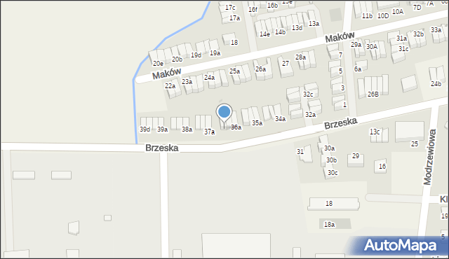 Skarbimierz-Osiedle, Brzeska, 36c, mapa Skarbimierz-Osiedle