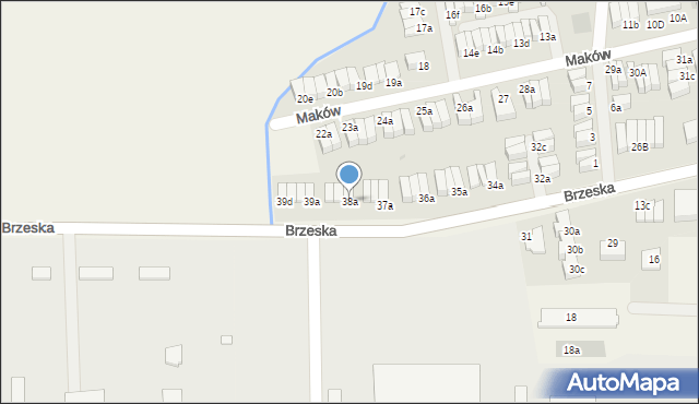 Skarbimierz-Osiedle, Brzeska, 38a, mapa Skarbimierz-Osiedle