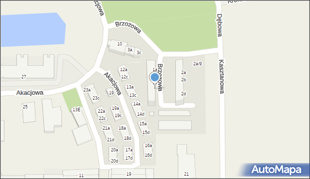 Skarbimierz-Osiedle, Brzozowa, 1d, mapa Skarbimierz-Osiedle