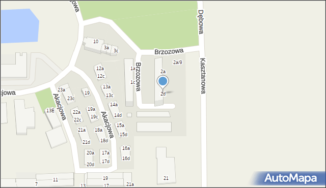 Skarbimierz-Osiedle, Brzozowa, 2d, mapa Skarbimierz-Osiedle