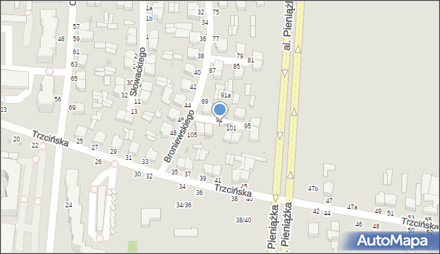 Skierniewice, Broniewskiego Władysława, 103, mapa Skierniewic