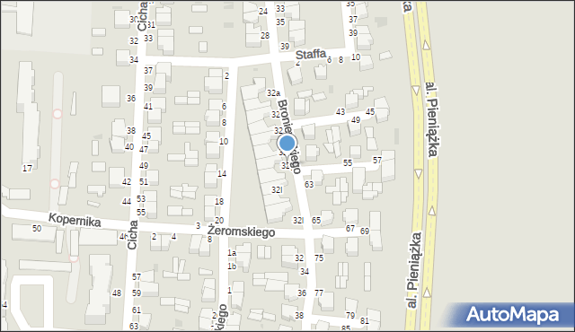 Skierniewice, Broniewskiego Władysława, 32g, mapa Skierniewic