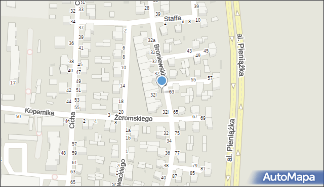 Skierniewice, Broniewskiego Władysława, 32j, mapa Skierniewic