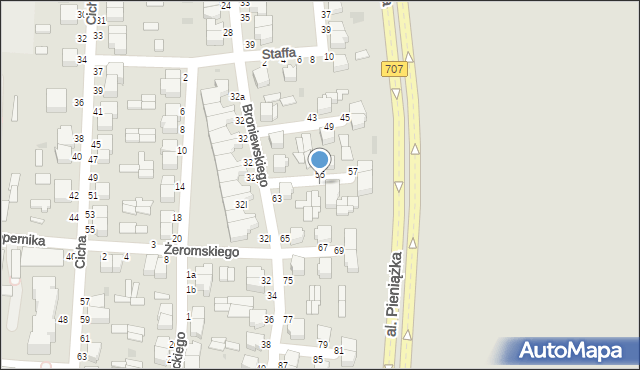 Skierniewice, Broniewskiego Władysława, 61, mapa Skierniewic