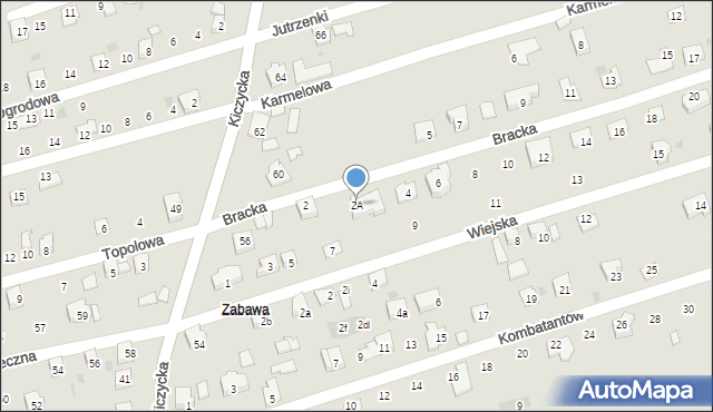 Skoczów, Bracka, 2A, mapa Skoczów