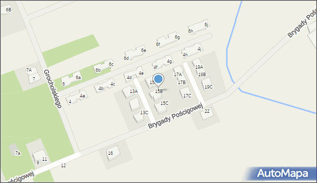 Skrzeszew, Brygady Pościgowej, 15B, mapa Skrzeszew