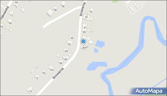 Sławków, Browarna, 103, mapa Sławków