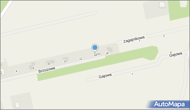 Sobiekursk, Brzozowa, 14, mapa Sobiekursk