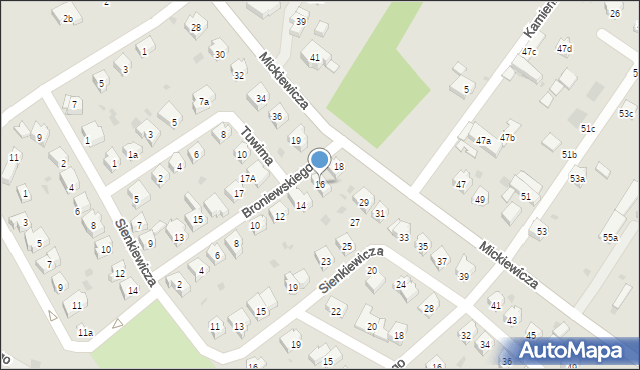 Sobótka, Broniewskiego Władysława, 16, mapa Sobótka
