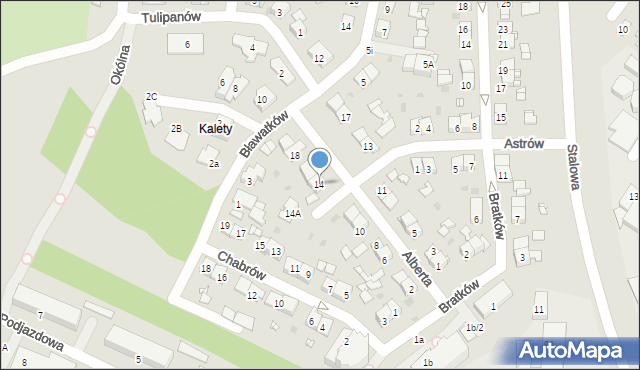 Sosnowiec, Brata Alberta, 14, mapa Sosnowca