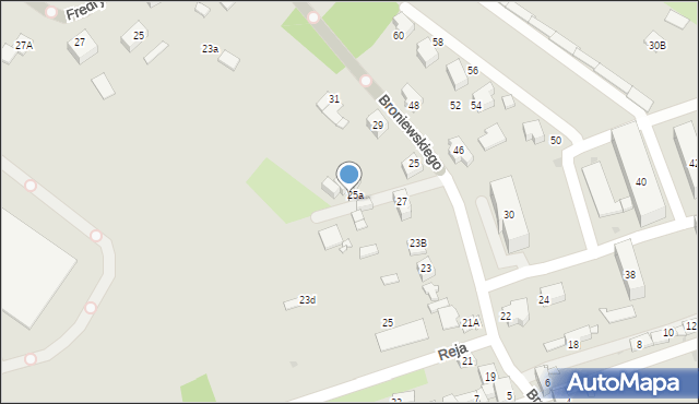 Sosnowiec, Broniewskiego Władysława, 25c, mapa Sosnowca