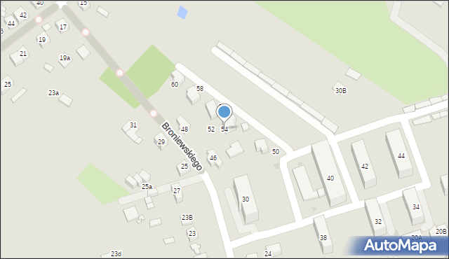 Sosnowiec, Broniewskiego Władysława, 54, mapa Sosnowca