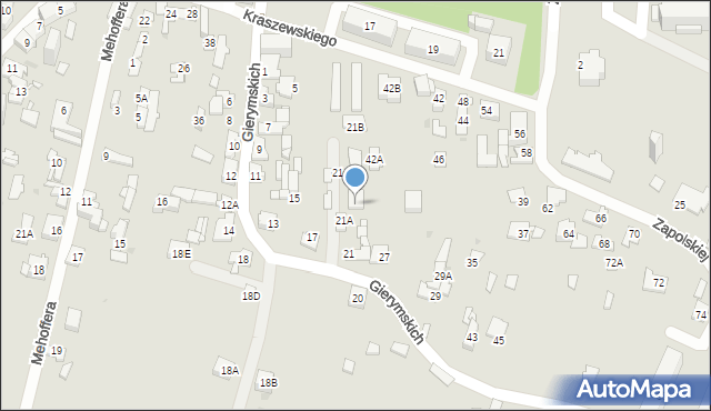 Sosnowiec, Braci Gierymskich, 21C, mapa Sosnowca