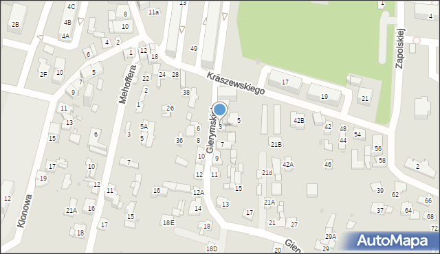 Sosnowiec, Braci Gierymskich, 3, mapa Sosnowca