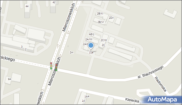 Sosnowiec, Braci Mieroszewskich, 11a, mapa Sosnowca