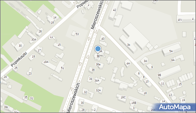 Sosnowiec, Braci Mieroszewskich, 38, mapa Sosnowca