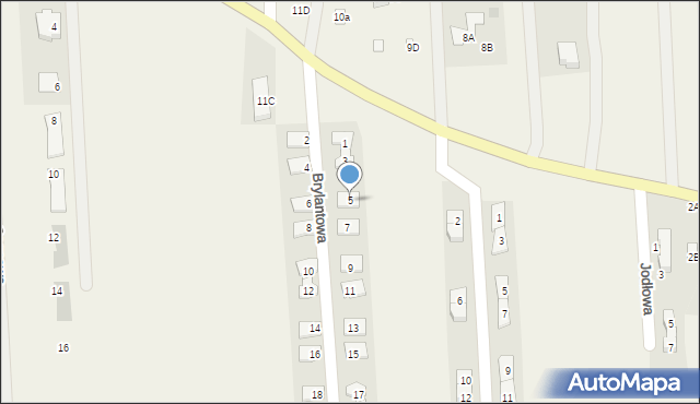 Stare Grochale, Brylantowa, 5, mapa Stare Grochale